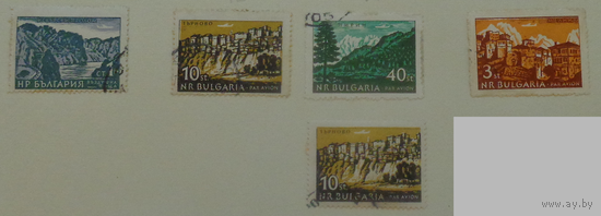Горы в Болгарии. Болгария. Дата выпуска:1962-02-03    4 шт+дополнительная