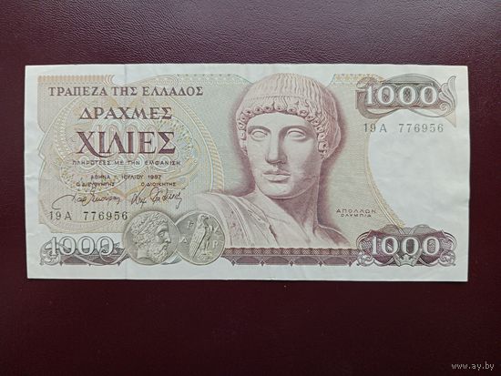 Греция 1000 драхм 1987
