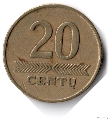 Литва. 20 центов. 1997 г.