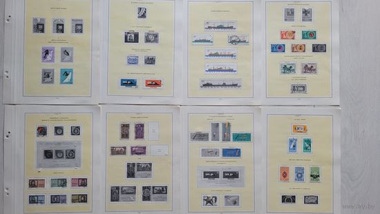 С 1 руб. Польша. Подборка марок на листах за 1961 год