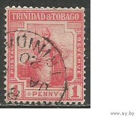 Тринидад и Тобаго. Британия со щитом. Аллегория. 1913г. Mi#71.