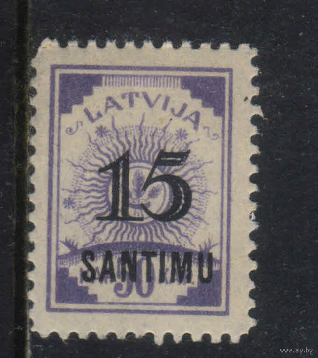 Латвия Респ  1927 Новый номинал Символ богини Лаймы Надп Стандарт #115*