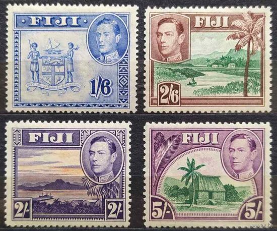 Британские колонии. Фиджи 1938 SG263a(MH),265(MH), 264(MNH),266(MNH)