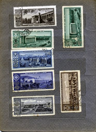 СССР, 1958 , СТОЛИЦЫ СОЮЗНЫХ РЕСПУБЛИК    СБОРКА  8м   , гашен  по 45 коп шт