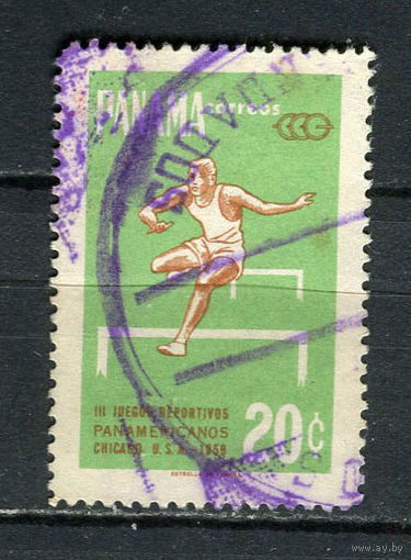 Панама - 1959 - Бег с препятствиями 20С - [Mi.561] - 1 марка. Гашеная.  (Лот 87FC)-T25P11