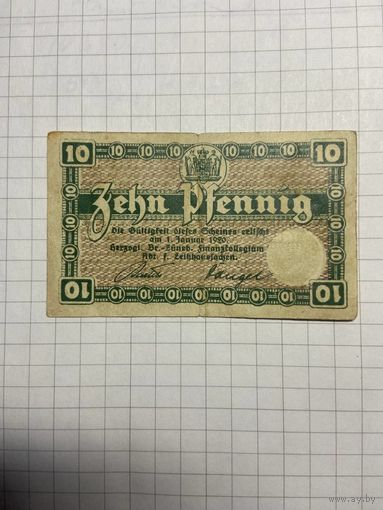 Нотгельд 10 пфеннигов 1921 год. -2112