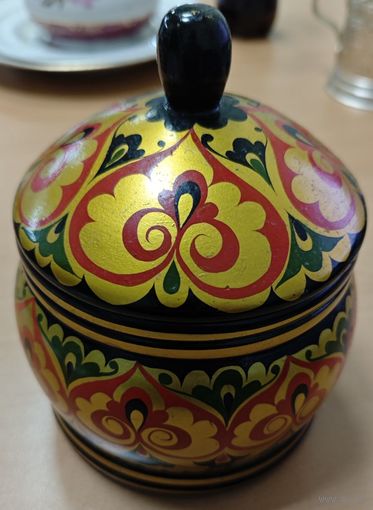Конфетница. Хохлома. СССР. 15см