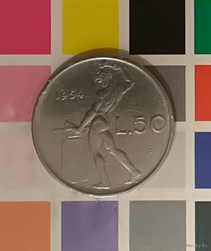 Италия 50 лир 1954