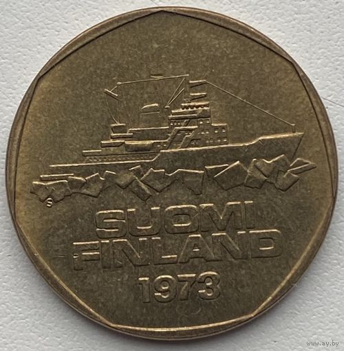 Финляндия 5 марок 1973 г. Ледокол Варма