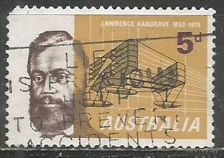 Австралия. 50 лет со дня смерти Л.Гарграва. Пионер авиации. 1965г. Mi#355.