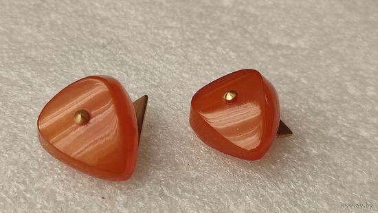 Запонки янтарь СССР