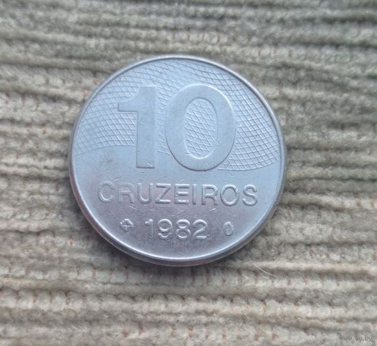 Werty71 Бразилия 10 крузейро 1982 Карта
