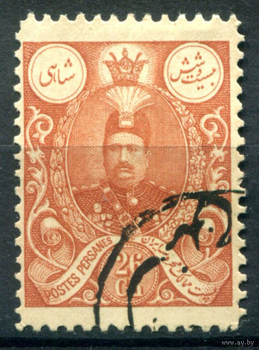 Персия (Иран) - 1908/09г. - шах Мохаммад Али, 26 Ch - 1 марка - гашёная [Mi 241]. #4-W1-115-A-1
