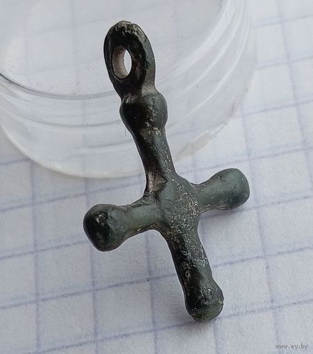 Крестик шароконечный, тонкий