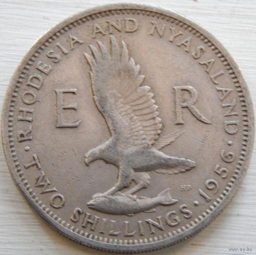 20. Родезия 2 шиллинга 1956 год.