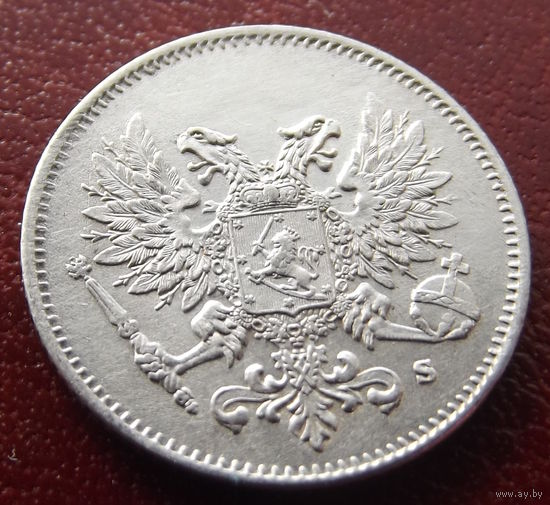Финляндия в составе РИ. 25 пенни 1917 без корон