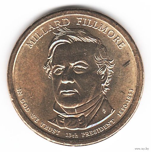 1 доллар США 2010 год 13-й Президент Миллард Филлмор двор Р _состояние UNC