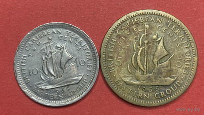 Британские Карибы 2 монеты