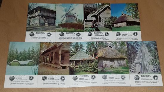 Календарики 1983 Латвия. Памятники народного зодчества. Серия 9 шт. одним лотом