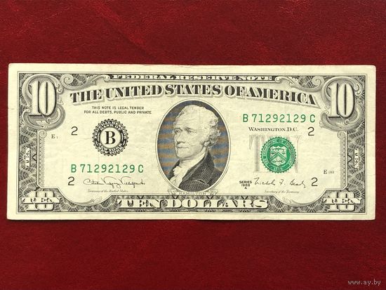 10 долларов США 1988A, (B) New York