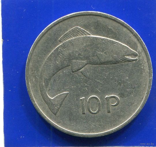 Ирландия 10 пенсов 1975 , большие
