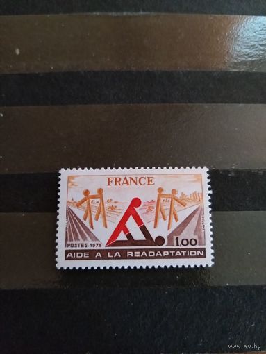 1978 Франция медицина помощь выздоравливающим клей MNH** выпускалась одиночкой (3-12)