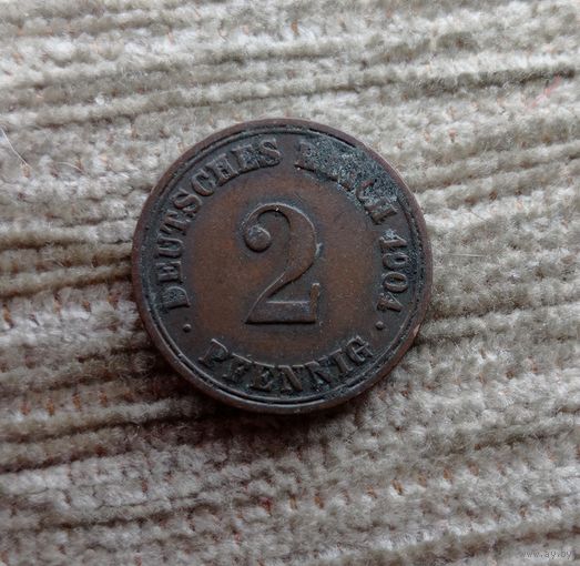 Werty71 Германия 2 пфеннига 1904 A