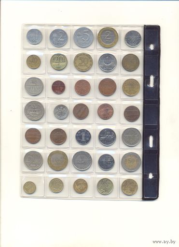 Монеты стран мира 35 шт.