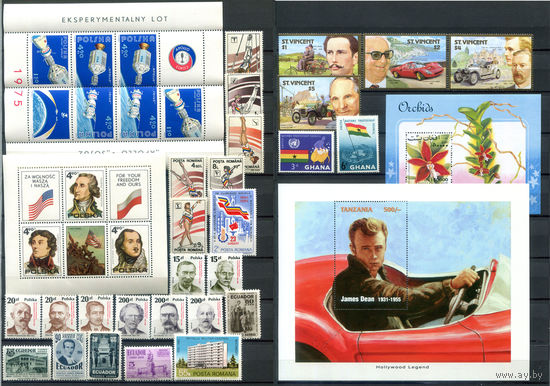 Марки разных стран 2 - полные серии - 25+ марок, 3 блока и 1 малый лист - MNH. #O-W-96-F-1