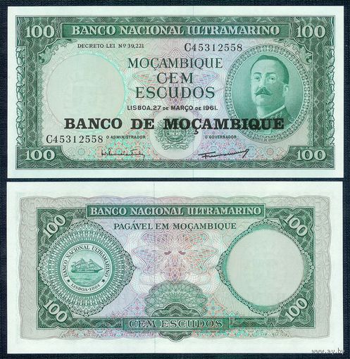 Мозамбик 100 эскудо 1961 год, UNC