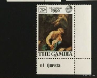 Гамбия 1980 год Живопись Рождество чистая **
