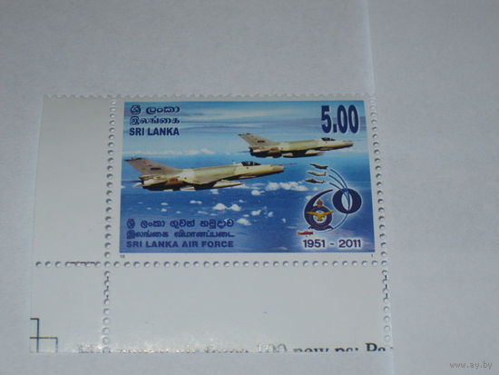 Марки Шри-Ланки. Военная авиация. Самолеты. 2011.