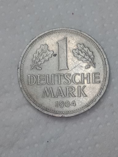 ФРГ 1 марка 1984 года . F