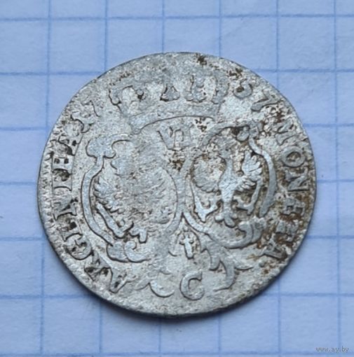 Шестигрошовик 1757 год