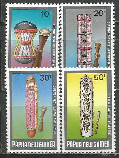 Папуа Новая-Гвинея. Церемониальные жезлы. 1984г. Mi#479-82. Серия.