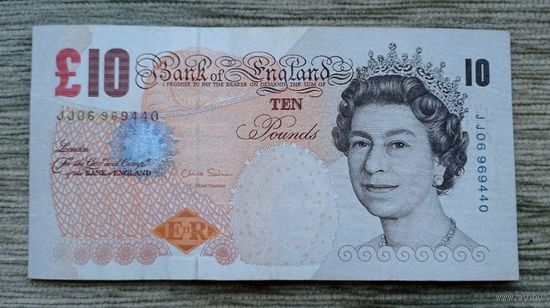 Werty71 Великобритания 10 фунтов 2000 банкнота