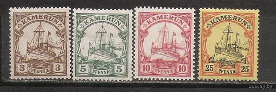 ФФ4 Германский Камерун 1900 Корабли следы от наклеек
