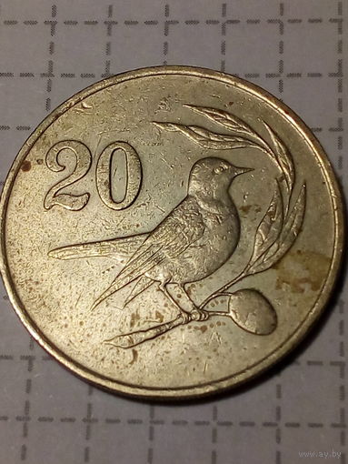 20 центов  Кипр 1983 год
