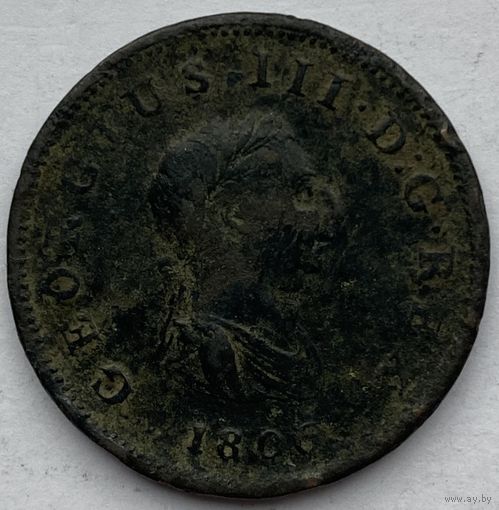 Великобритания 1/2 пенни 1806 г.
