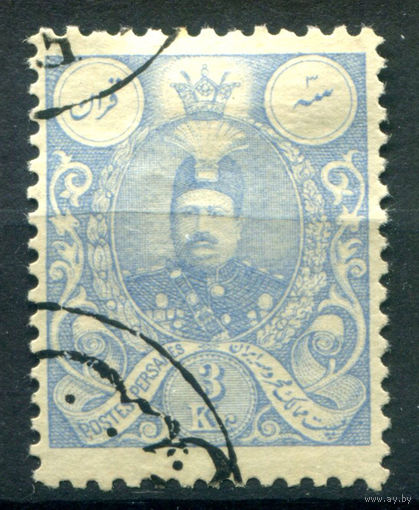 Персия (Иран) - 1908/09г. - шах Мохаммад Али, 3 K - 1 марка - гашёная [Mi 243]. #4-W1-115-A-1