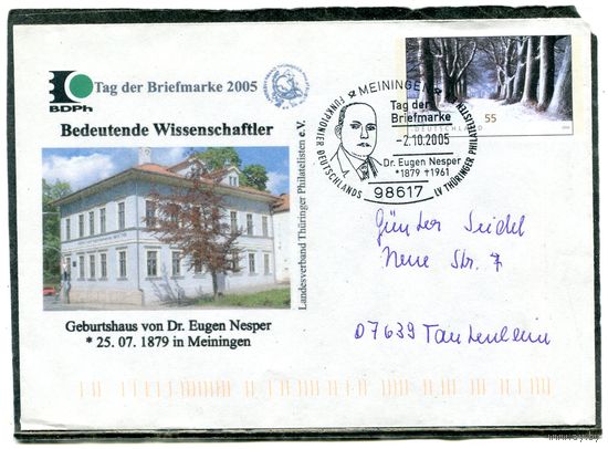 Германия. КПД. Конверт п.п. с СГ. Ойген Неспер, инженер радио и высокочастотной техники. Гашение 2005