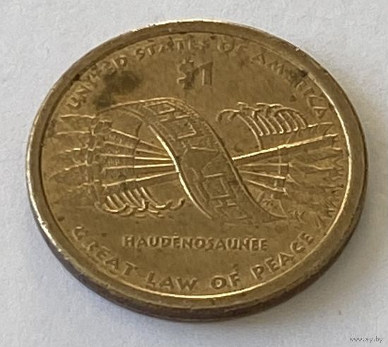 1 доллар США 2010 г., Сакагавея Пояс Гайавата