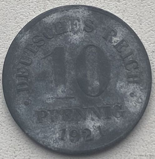 Германия 10 пфеннигов 1921 г.