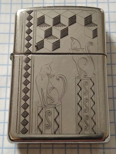 ZiPPO - коллекционная SILVER Plate...  Лазерная гравировка