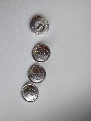 Пуговицы металлические D 21 мм, Погоня, ВС РБ 1992 год