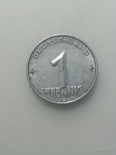 ГДР 1 пфенниг 1952 года . А
