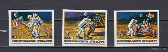 Космос. Гаити. 1974. 3 марки б/з. Lollini N 5640 HAI