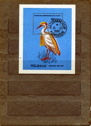 МАДАГАСКАР, 1986 ПТИЦЫ , Почт. блок 1986