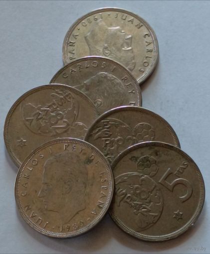 Испания. 5 птас 1980 года.