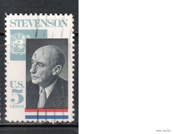 США-1965, (Мих.891) , гаш. , Личности, ООН(одиночка)